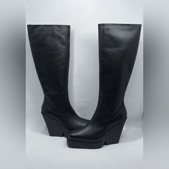 Gia Borghini  Texan Leather Platform Knee-High Boots size 41 - Picture 7 of 13